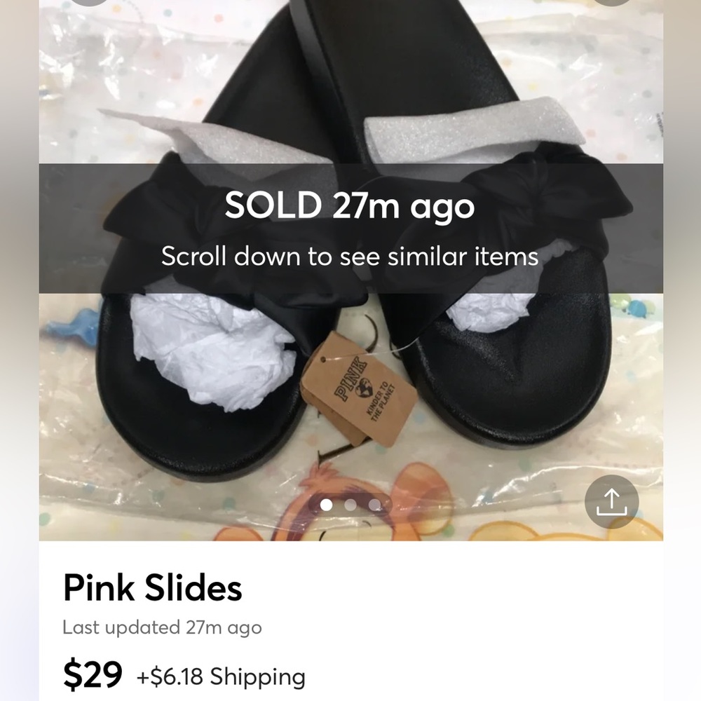 PINK Bow Slides